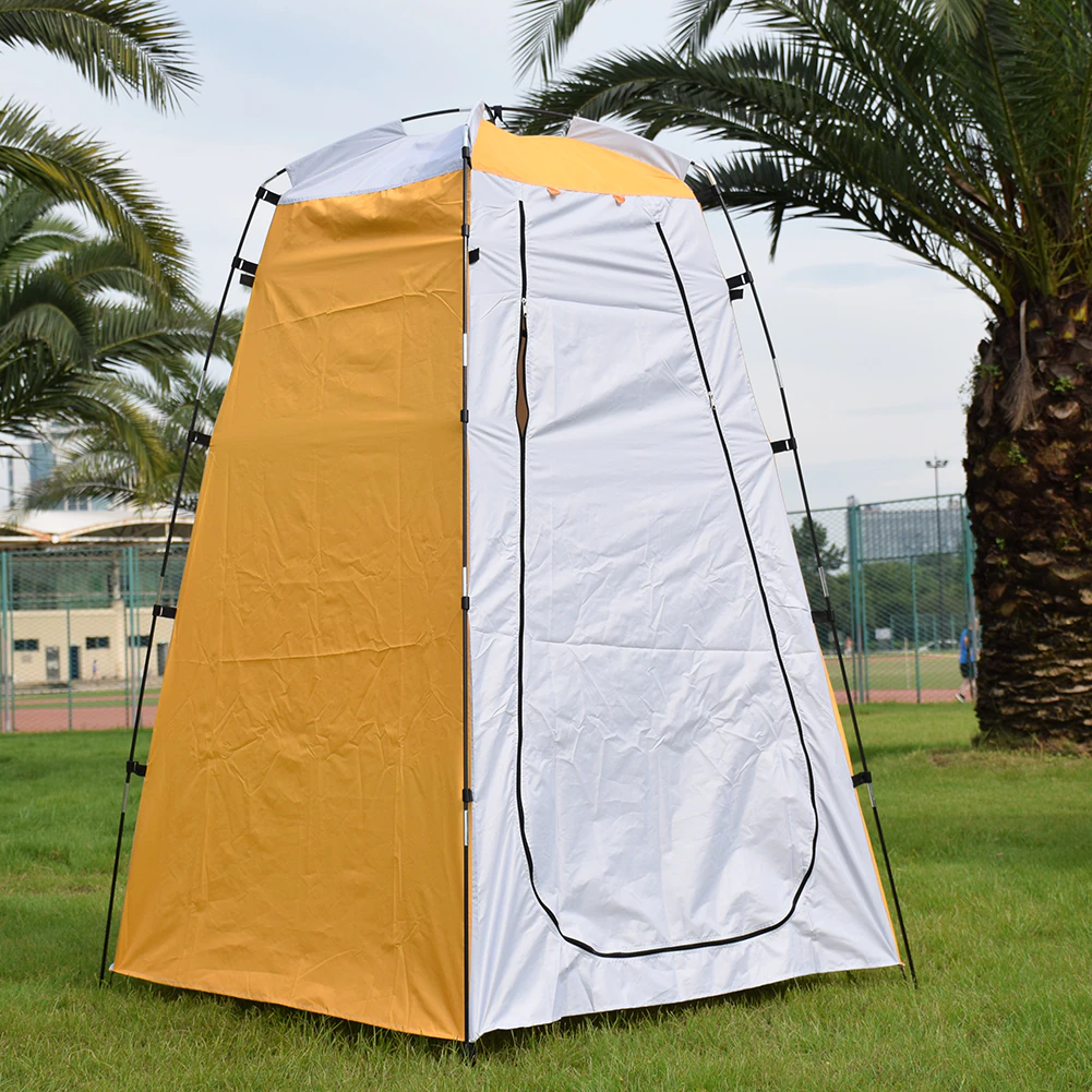 Cheap Goat Tents Dual Layer Waterproof Anti UV Tourist Tents Beach Changing Fitting Room Windbreak Outdoor Camping Shower Bathing Tent Tents 